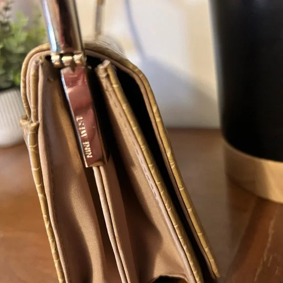 Nine West Tan Croc-Embossed Shoulder Bag - Picture 8 of 8